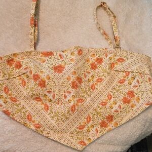 Show Me Your MuMu Orange and Cream Floral Top